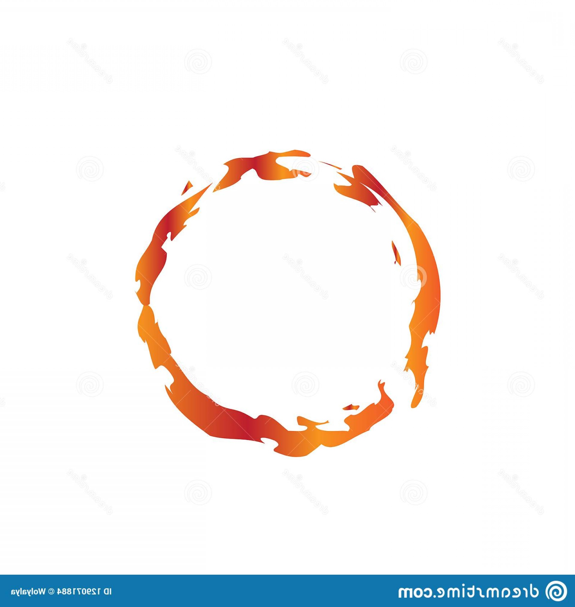 1920x2028 Fire Burning Circle Vector Illustration Brush Painted Fireball