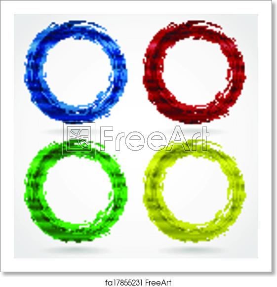 561x581 Free Art Print Of Brush Stroke In The Form Of A Circle Brush