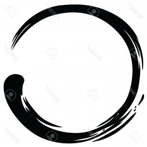 300x300 Photostock Vector Zen Circle Paint Brush Stroke Vector