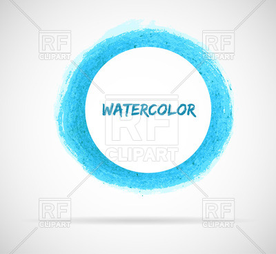 400x368 Blue Brushstroke Watercolor Circle Vector Image Of Borders