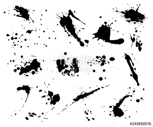 Set Of Ink Spots And Stains For Brush Strokes Effect Paint 500x414 Set Of Ink Spots And Stains For Brush Strokes Effect Paint