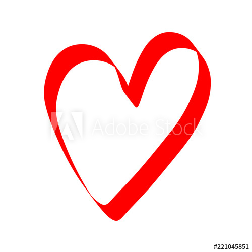 500x500 Ribbon Heart Vector Illustration, Value, Feelings, Sign Drawing