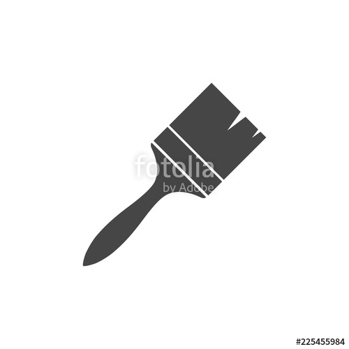 500x500 Paint Brush Icon Vector Stock Photo And Royalty Free Images
