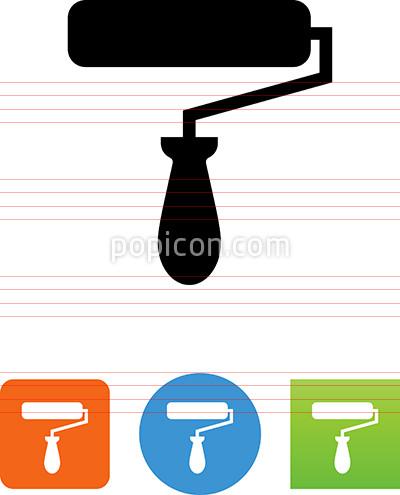 400x495 Vector Painting Roller Brush Icon