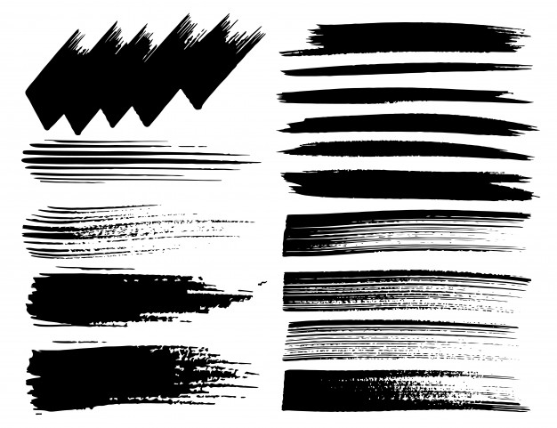 Set Of Brush Strokes Vector Premium Download 626x481 Set Of Brush Strokes Vector Premium Download