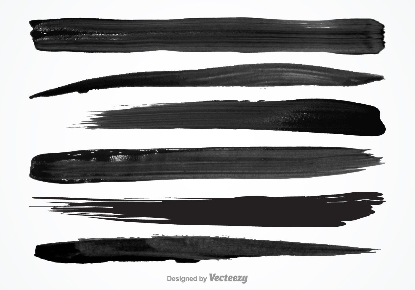 Vector Set Of Textured Wet Brush Strokes Of Black Paint 1400x980 Vector Set Of Textured Wet Brush Strokes Of Black Paint