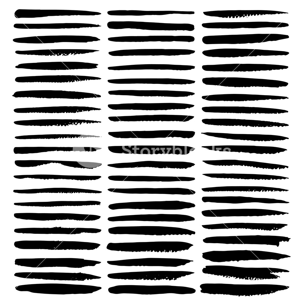 Set Of Brush Stroke, Black Ink Grunge Brush Strokes Vector 1000x1000 Set Of Brush Stroke, Black Ink Grunge Brush Strokes Vector