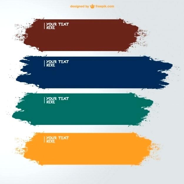 626x626 Brush Strokes Banners In Different Colors Vector Free Download