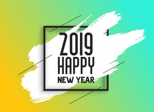 626x455 Happy New Year Background With Ink Brush Stroke Vector Free