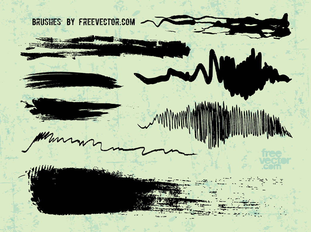 1024x765 Ink Brush Strokes Vector Art Graphics