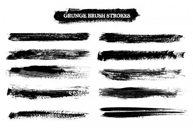 626x416 Brush Strokes Collection Vector Free Download