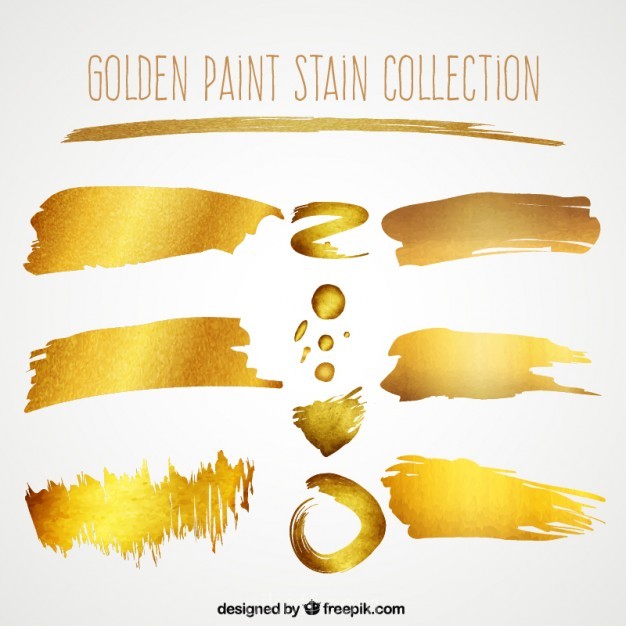 626x626 Collection Of Golden Brush Stroke Vector Free Download