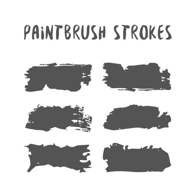 640x640 Black Paintbrush Strokes, Black, Paint, Brush Png And Vector