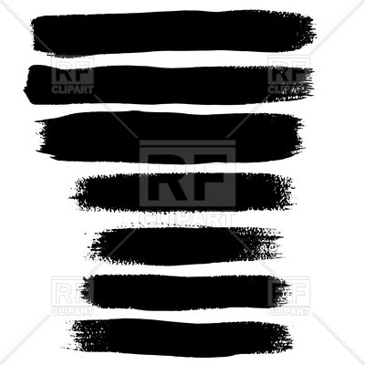 400x400 Black Brushstroke Vector Image Of Design Elements