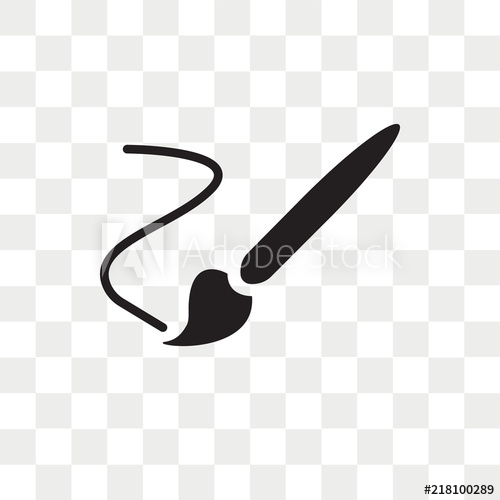Paint Brush Vector Icon Isolated On Transparent Background, Paint 500x500 Paint Brush Vector Icon Isolated On Transparent Background, Paint