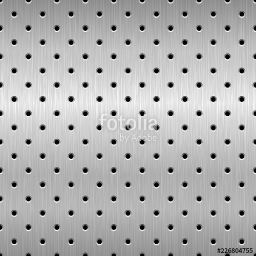 500x500 Perforated Brushed Metal Texture Vector Steel Background