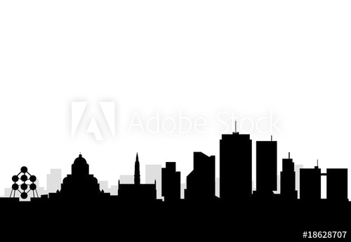 500x345 Brussels City Skyline Vector