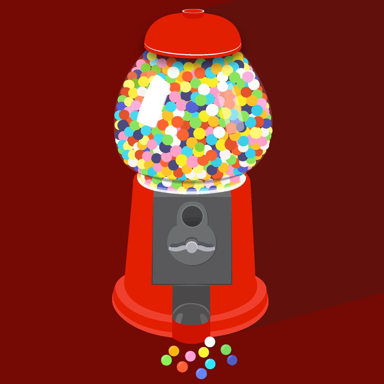 1334x1334 Gumball Machine Vector My Vectors In Snow Globes, Pop Art