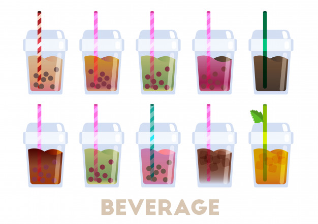 626x442 Beverage Coffee And Bubble Tea Vector Vector Premium Download