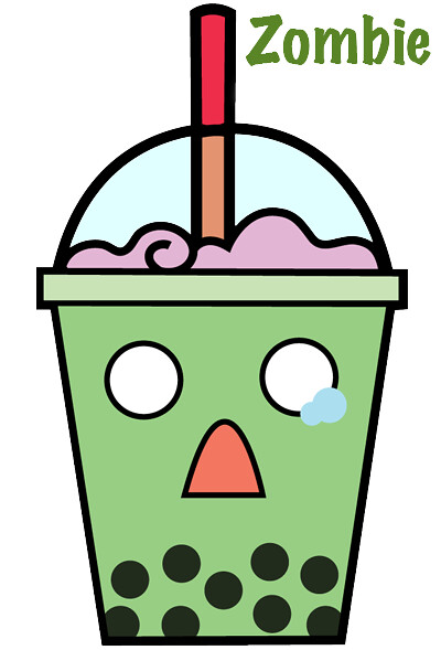 400x589 Zombie Bubble Tea Vector A Spin Off Of The Mocha Tea