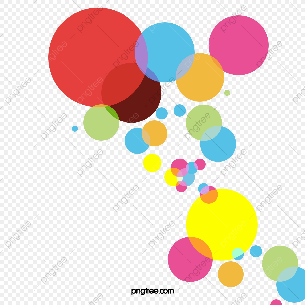 1200x1200 Colored Circles Bubble Vector Material, Vector Material, Pretty