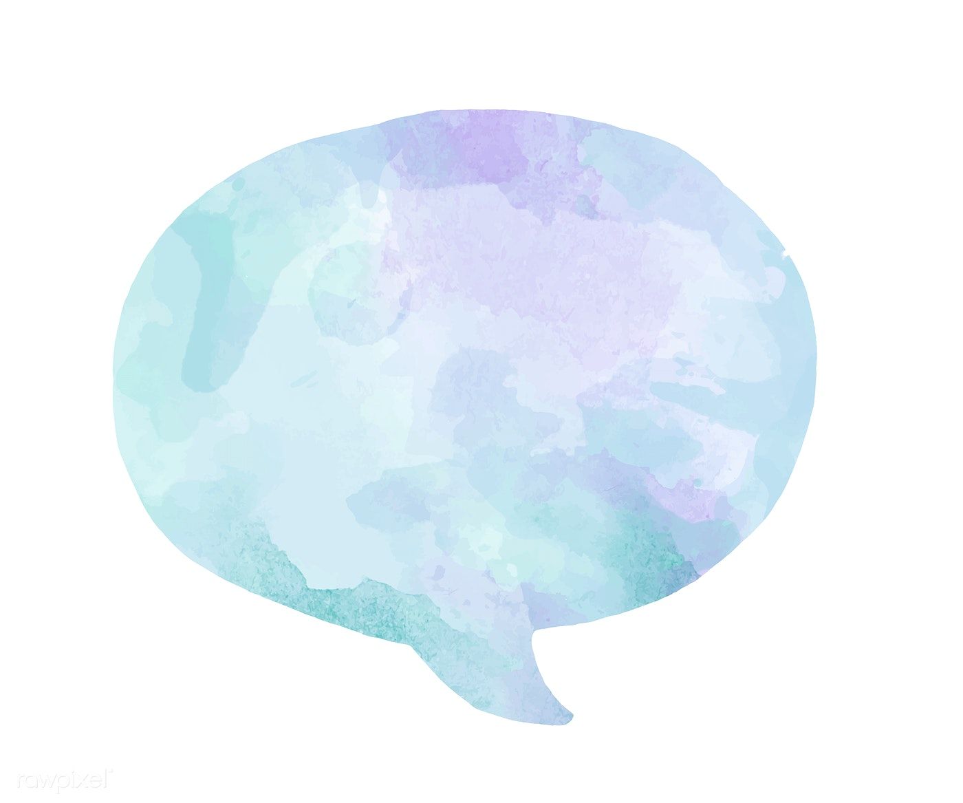 1400x1167 Colorful Watercolor Speech Bubble Vector Free Image