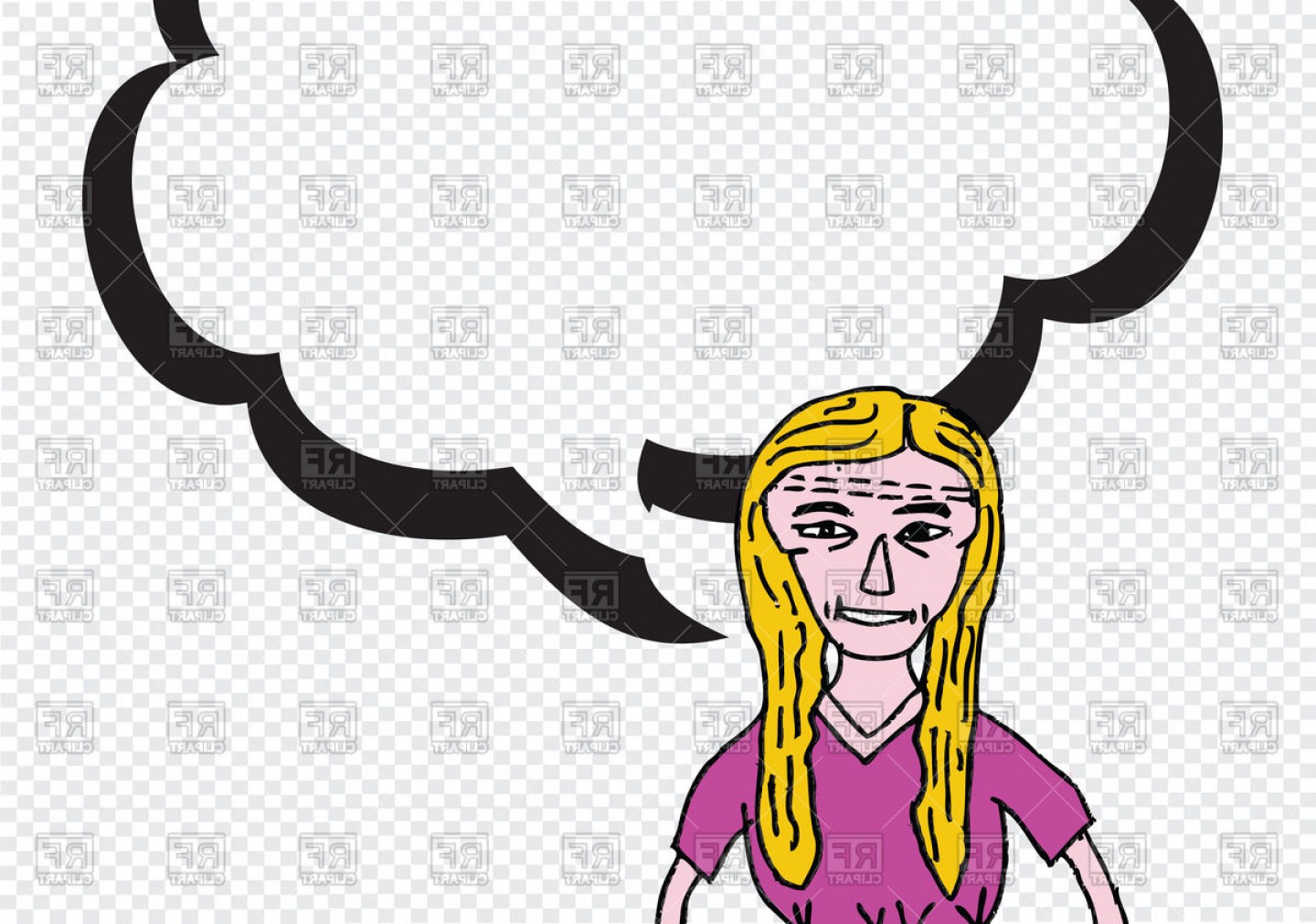 1440x1011 Girl Talking With Dialog Speech Bubble Vector Clipart Soidergi