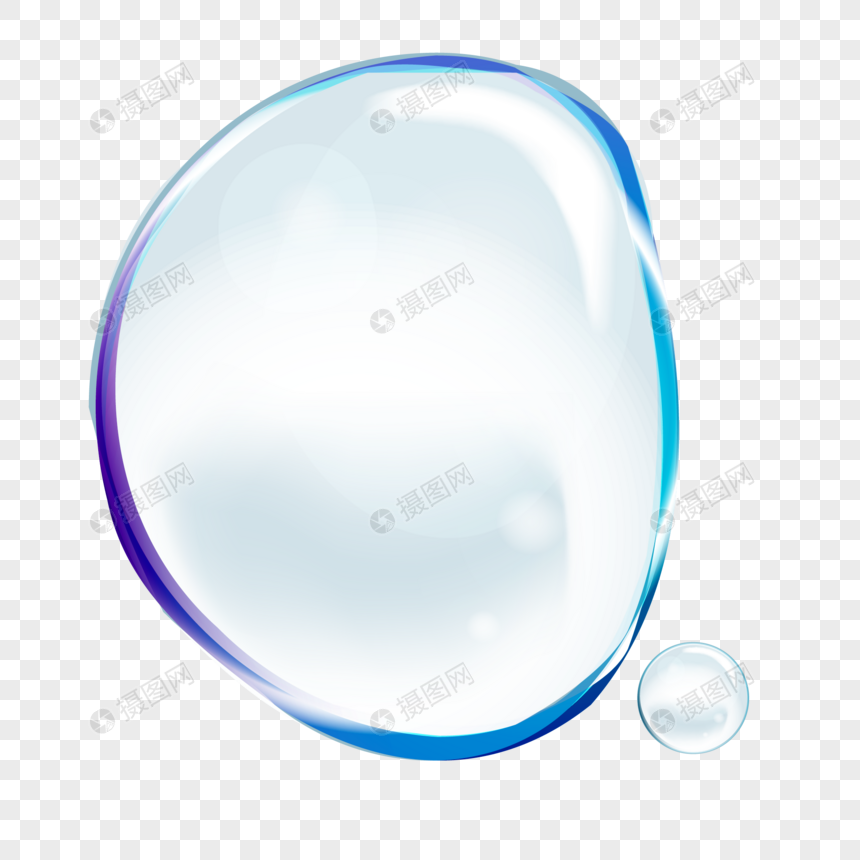 860x860 Blue Transparent Irregular Bubble Vector Material Png