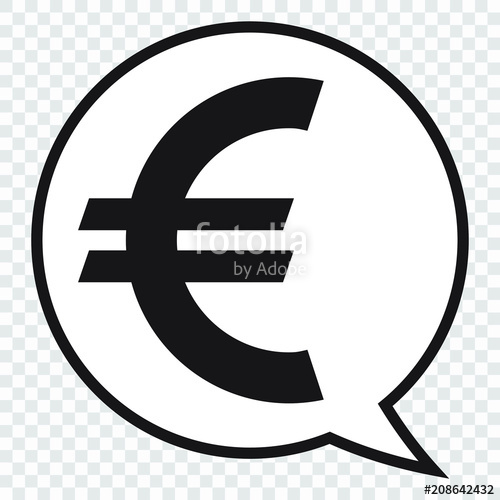 Euro Symbol In Speech Bubble, Vector Icon Stock Image And Royalty 500x500 Euro Symbol In Speech Bubble, Vector Icon Stock Image And Royalty