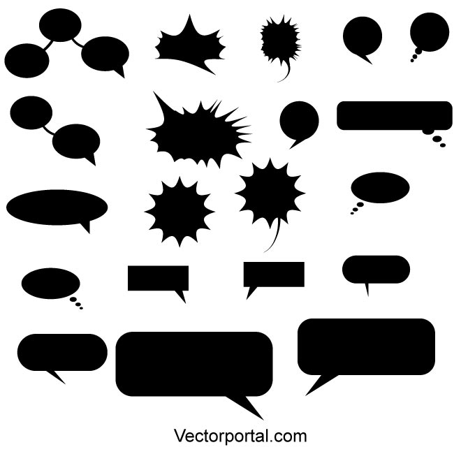 Speech Bubbles Vector Set 660x660 Speech Bubbles Vector Set