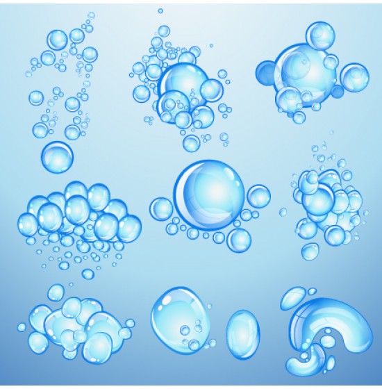 Vector Water Bubbles 550x560 Vector Water Bubbles