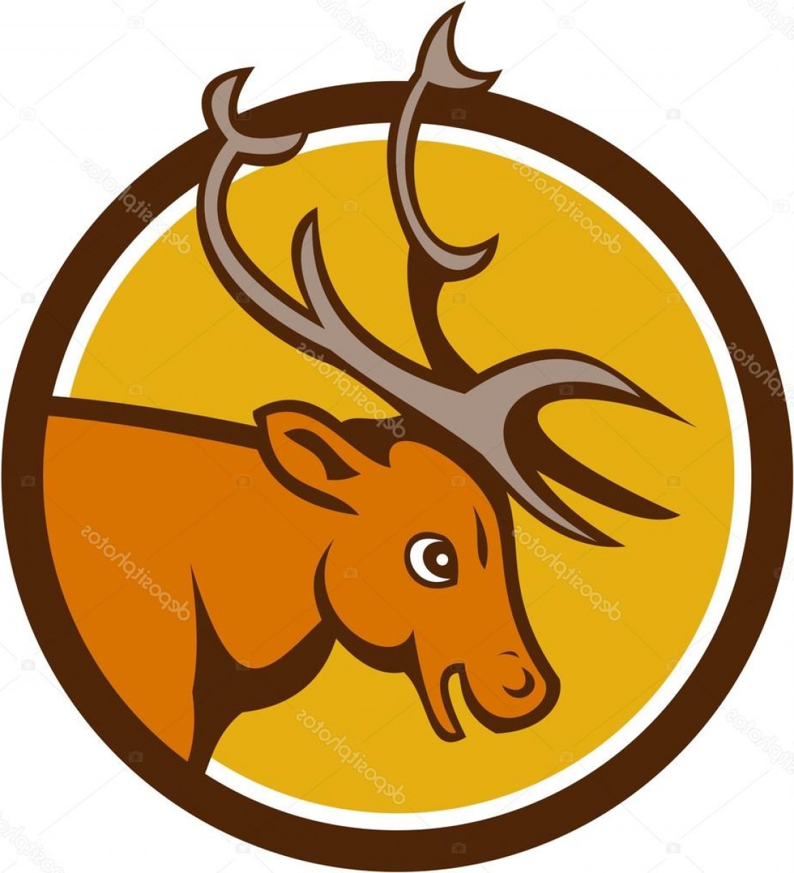 Stock Illustration Stag Deer Buck Head Circle Studiogrfx 1116x1227 Stock Illustration Stag Deer Buck Head Circle Studiogrfx