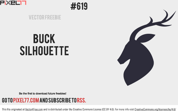 600x376 Buck Vector Silhouette Free Vector In Adobe Illustrator