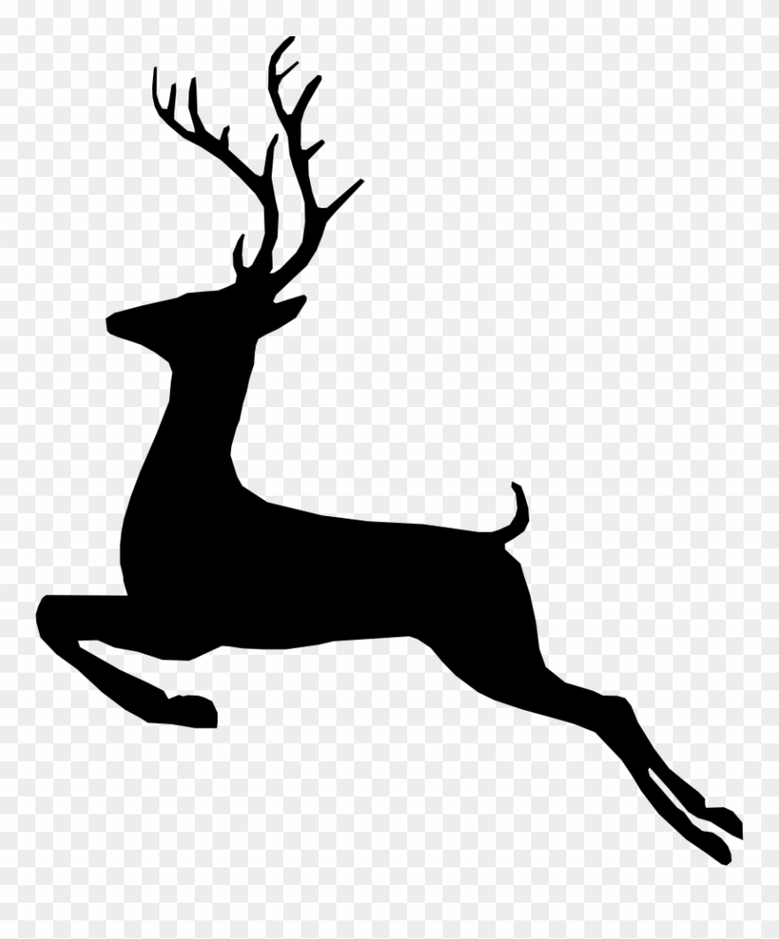 880x1061 Clip Black And White Buck Vector