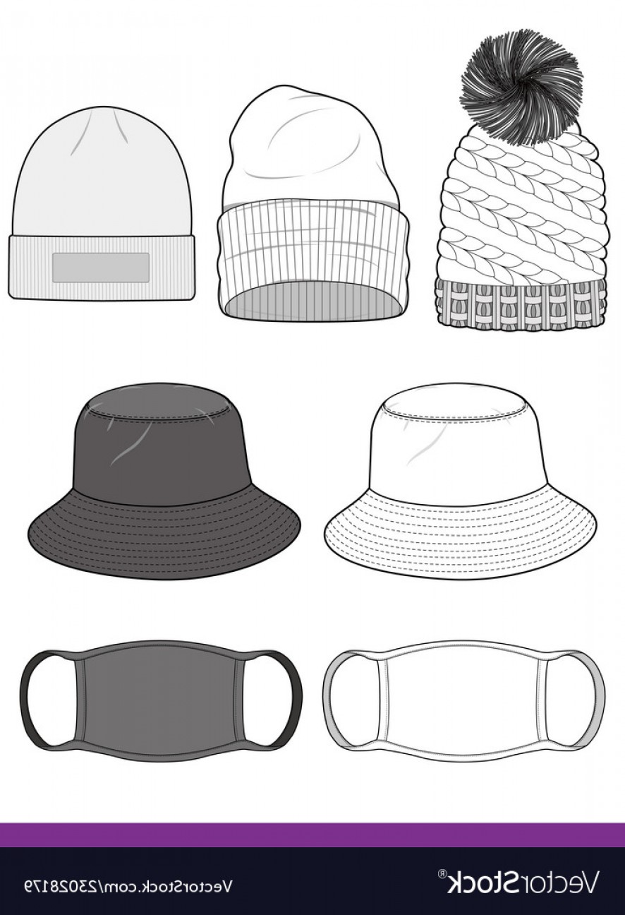 Bucket Hat Template Vector at Vectorified.com | Collection of Bucket ...