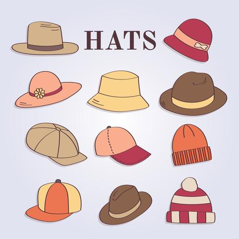 490x490 Women And Man's Hats Vector
