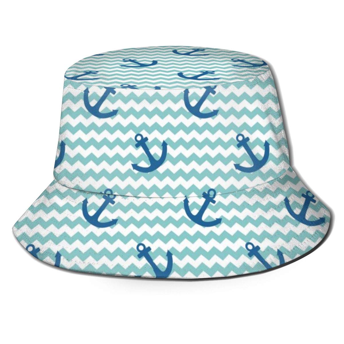 Unisex Bucket Hat Sailor Stripe Blue Anchor Vector Printed Outdoor 1200x1200 Unisex Bucket Hat Sailor Stripe Blue Anchor Vector Printed Outdoor