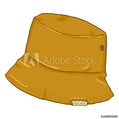 Vector Single Cartoon Bucket Hat Urban Street Style 500x500 Vector Single Cartoon Bucket Hat Urban Street Style
