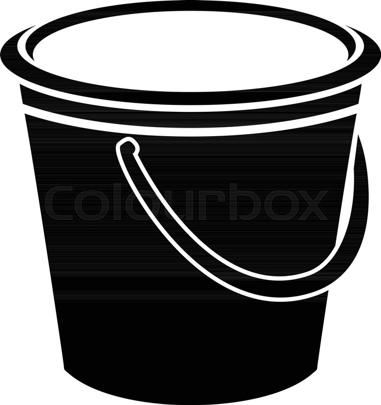 751x800 Round Bucket Icon Simple Illustration Stock Vector Colourbox