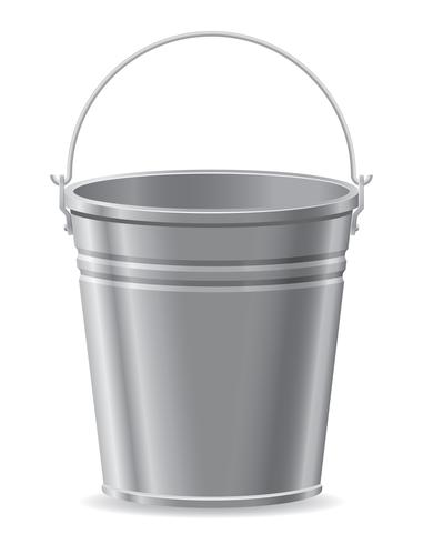 381x490 Metal Bucket Vector Illustration
