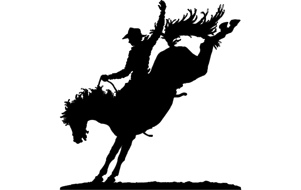 1002x633 Bucking Horse Graphic Design Vector