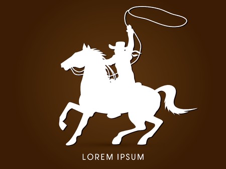 450x338 Cowboy On Bucking Horse Running With Lasso, Designed Using Grunge
