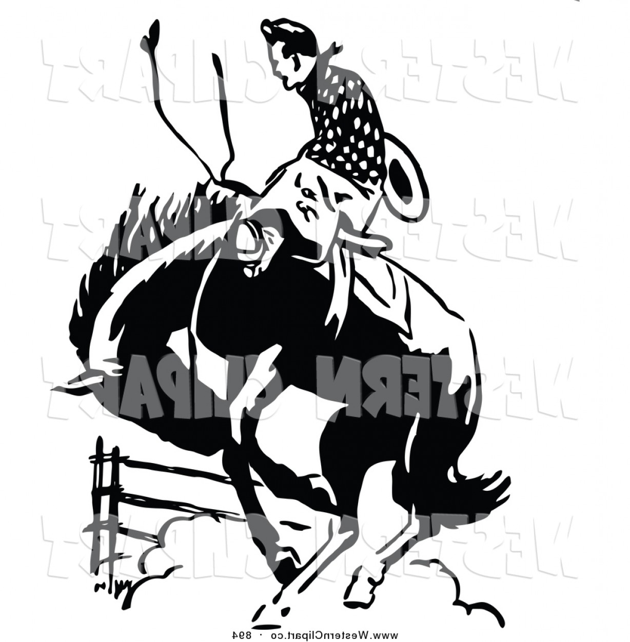 1228x1252 Black And White Rodeo Vector Hoodamath