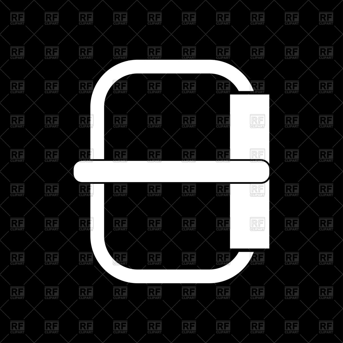 Buckle White Color Icon Vector Image Of Icons And Emblems 1200x1200 Buckle White Color Icon Vector Image Of Icons And Emblems