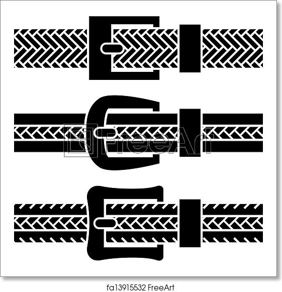 Free Art Print Of Vector Buckle Braided Belt Black Symbols 561x581 Free Art Print Of Vector Buckle Braided Belt Black Symbols