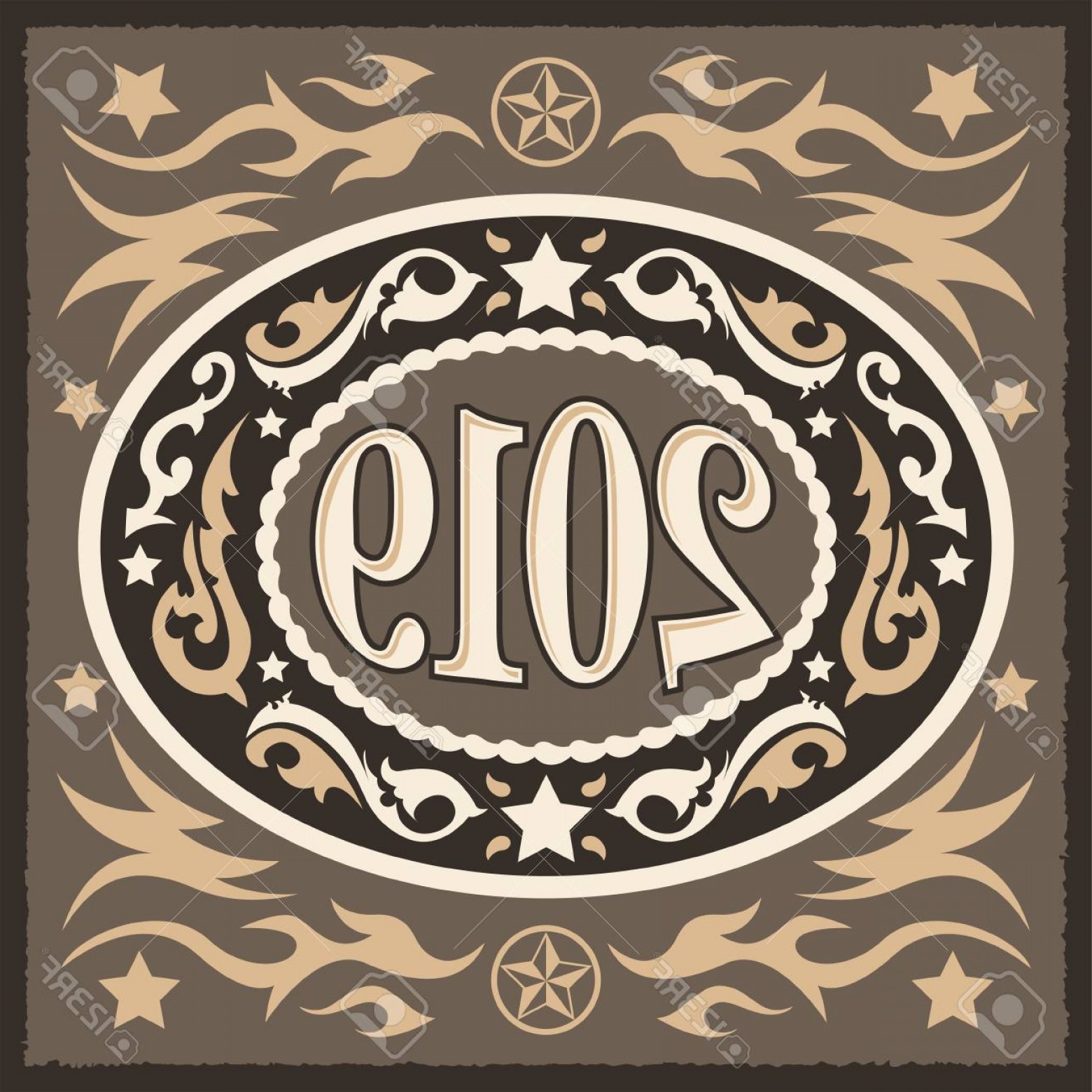 Photo Cowboy Western Style New Year Oval Belt Buckle Vector 1560x1560 Photo Cowboy Western Style New Year Oval Belt Buckle Vector