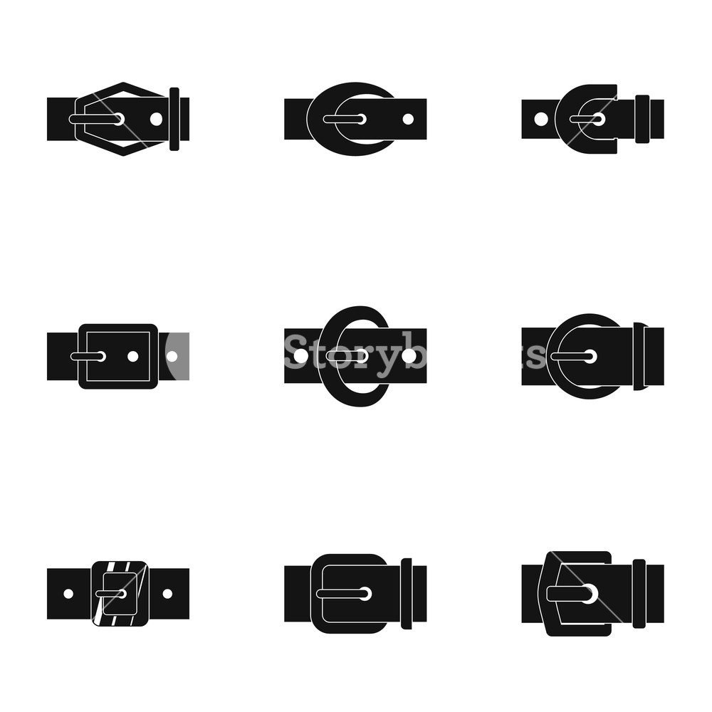 1000x1000 Belt Buckle Icon Set Simple Set Of Belt Buckle Vector Icons
