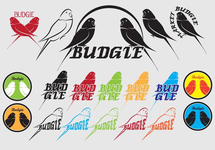 700x490 Budgie Bagde Icon Logo Vector