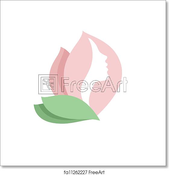 561x581 Free Art Print Of Flower Bud Woman Vector Logo Woman Face