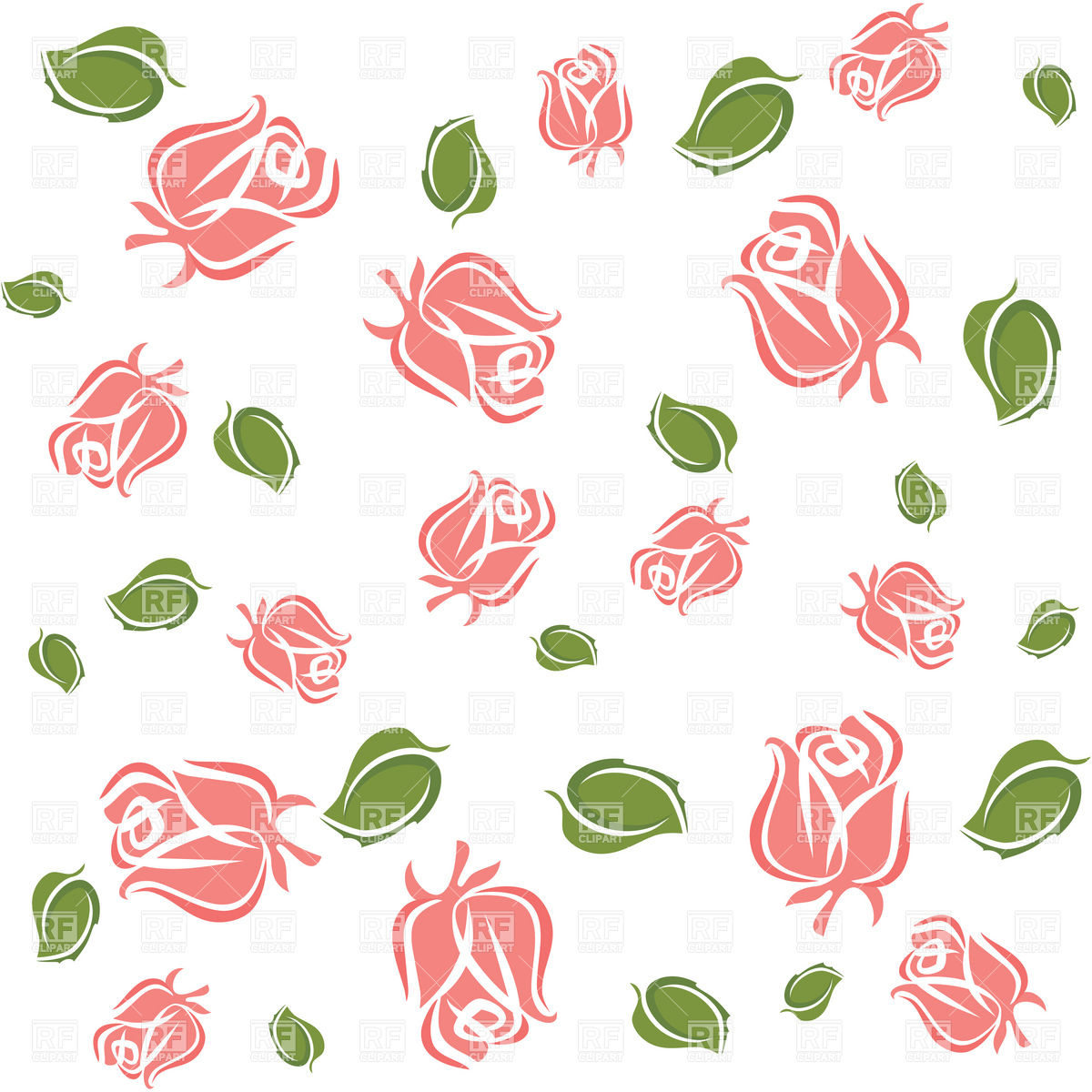 1200x1200 Wallpaper With Rose Buds And Leaves Vector Image Of Backgrounds